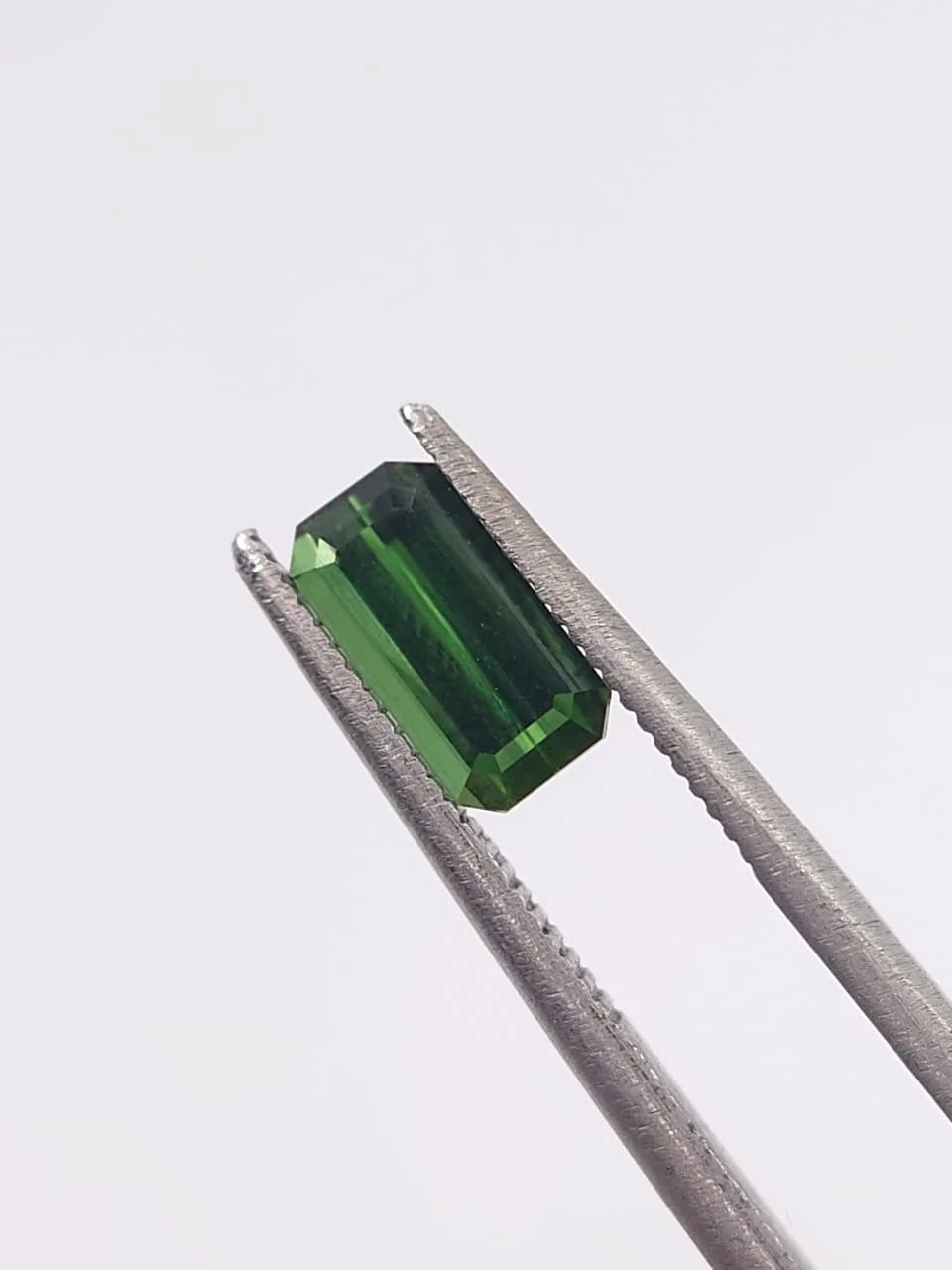 0.97ct Natural Forest Green Tourmaline Emerald Cut Loose Gemstone from Afghanistan — view 5